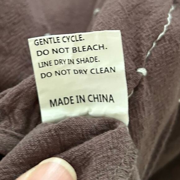 Women Sleeveless Wide Leg Jumpsuit Pants Brown Boho Hippie Loungewear Size XXL - Picture 7 of 9